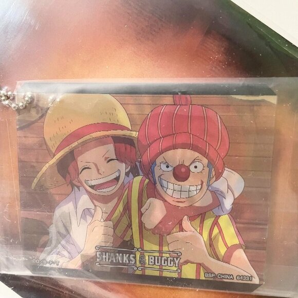One Piece Four Emperors Ichiban Kuji Lenticular Keychain Shanks Buggy - Picture 2 of 14
